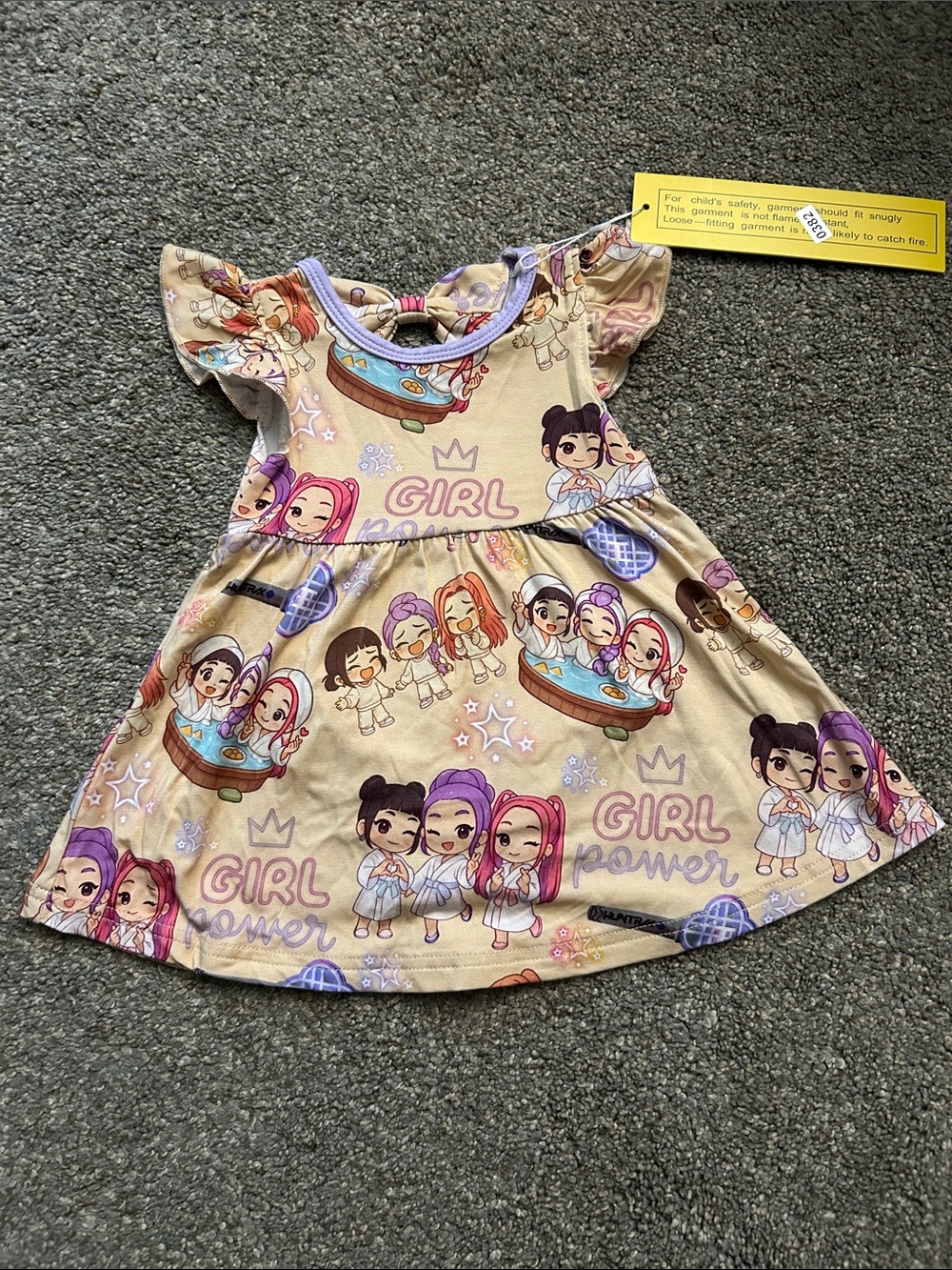 Baby Bamboo K-Pop Romper Dress.  0-3 Months